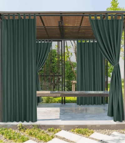 Шторы уличные,для беседок,веранд и террас,ткань- "Оксфорд" 600D,изумрудный